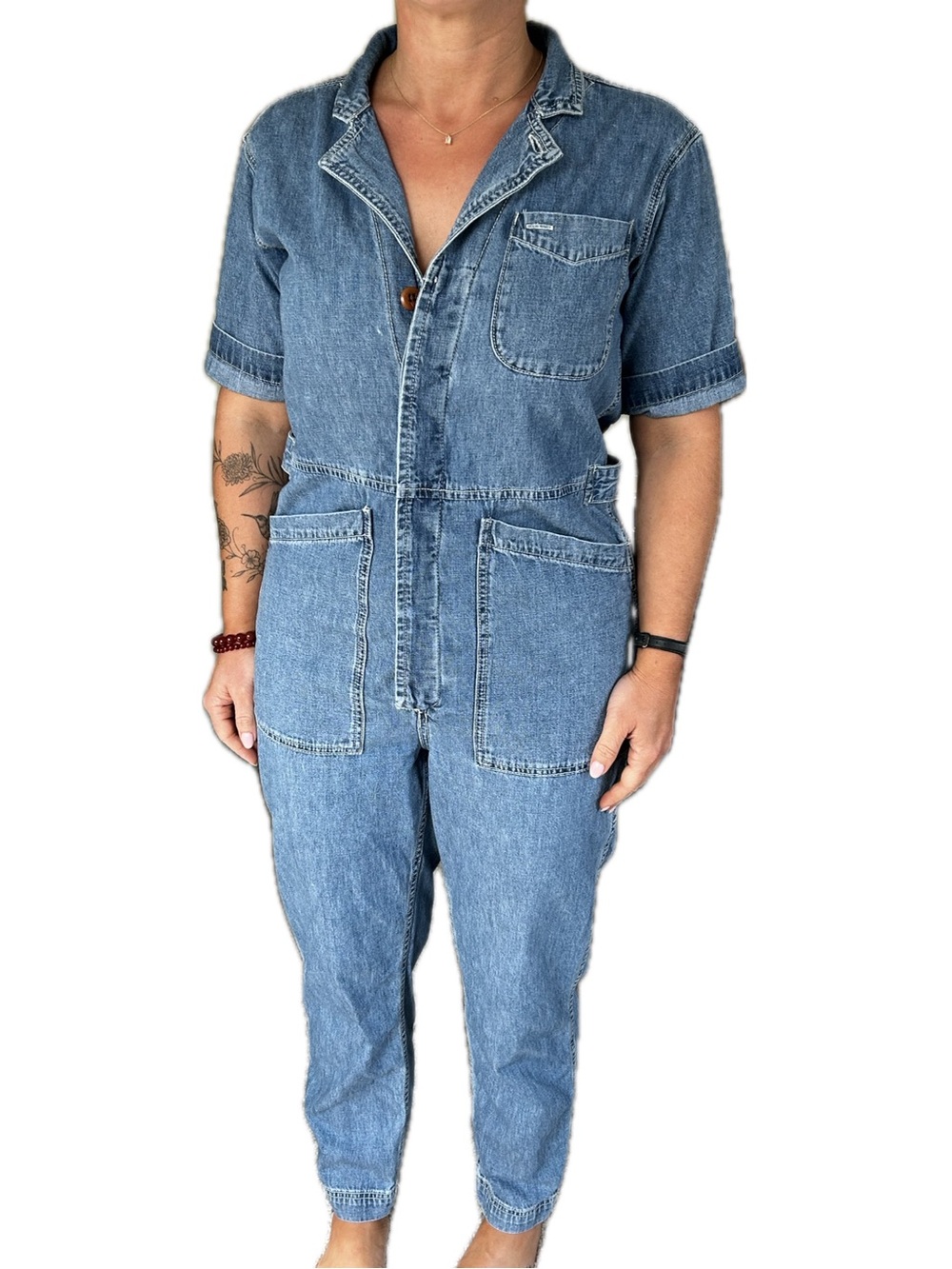 Alex Mill Blue Denim Jeans Coverall Jumpsuit Small